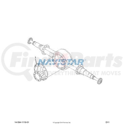 RR20145358 by NAVISTAR - Differential Carrier Assembly