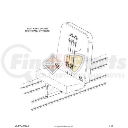 2593908C91 by NAVISTAR - Seat Belt