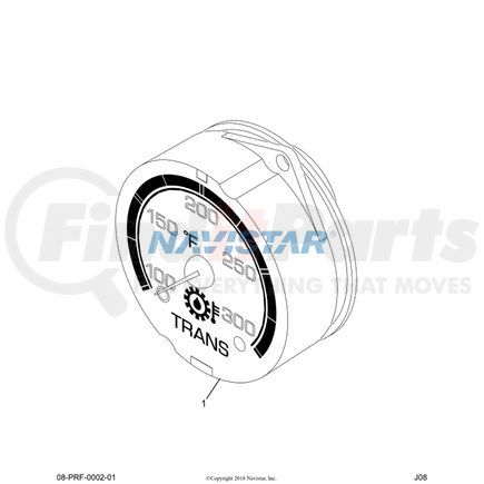 3615258C3 by NAVISTAR - Engine Oil Temperature Gauge