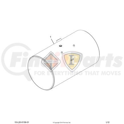 6116932C93 by NAVISTAR - TANK,FUEL , 26 IN