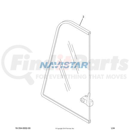 1699991C1 by NAVISTAR - INTERNATIONAL FRAME W/GLASS VENT WNDW RH TNT