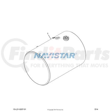 2510700C93 by NAVISTAR - TANK,FUEL, 26 IND