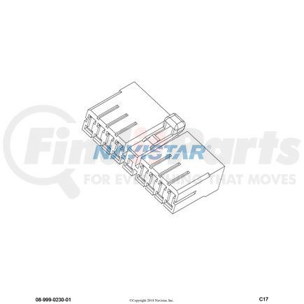 1661601C1 by NAVISTAR - Body Wiring Harness Connector