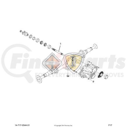 2514855C1 by NAVISTAR - Inter-Axle Power Divider Differential Output Shaft