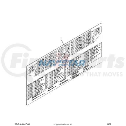 3889612C5 by NAVISTAR - Fuse Box Label