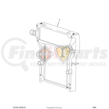 2508917C92 by NAVISTAR - INTERNATIONAL MM RADIATOR CAC OC FR