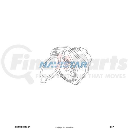 3520417C1 by NAVISTAR - Trailer Wiring Receptacle