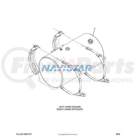 3609591C94 by NAVISTAR - INTERNATIONAL TANK FUEL 26 INCH ROUND 80 GA