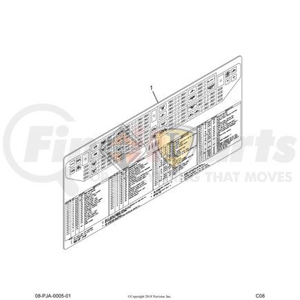 3820262C3 by NAVISTAR - Fuse Box Label