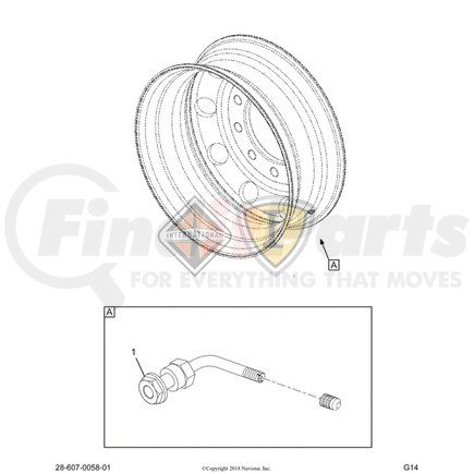 A100190 by NAVISTAR - Tire Valve Stem