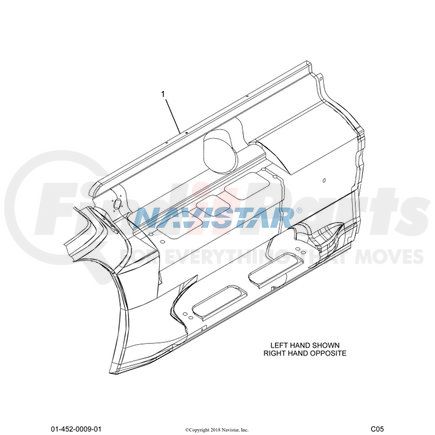 3525235C1 by NAVISTAR - INTERNATIONAL PANEL CHASSIS SKIRT FRONT-LT