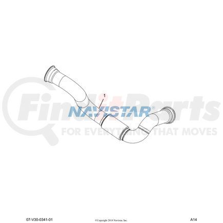 2511200C91 by NAVISTAR - Exhaust Pipe