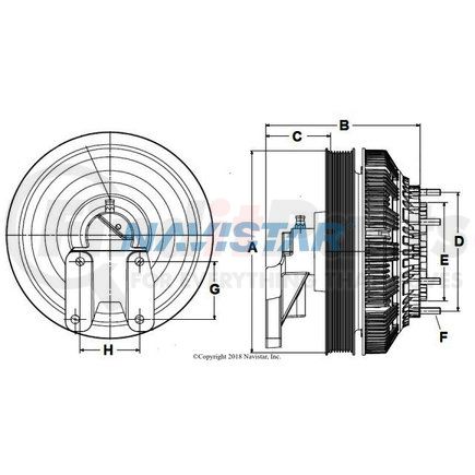 HOR99A9743 by NAVISTAR - Engine Cooling Fan Clutch