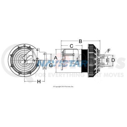 HOR99A9750 by NAVISTAR - Engine Cooling Fan Clutch