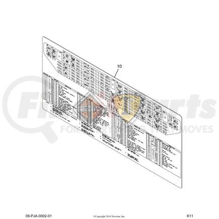 3816201C1 by NAVISTAR - Fuse Box Label