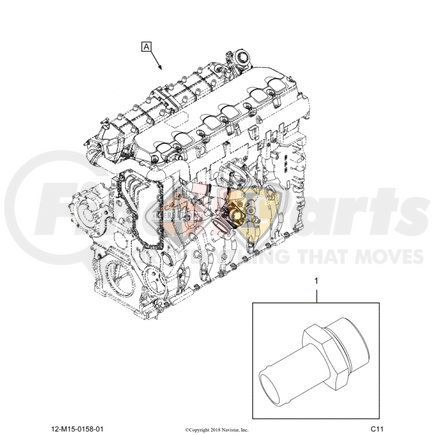 7079031C91 by NAVISTAR - INTERNATIONAL FITTING ASSY HOSE