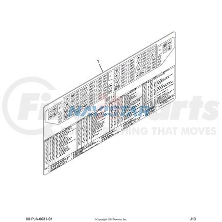 6118253C2 by NAVISTAR - Fuse Box Label