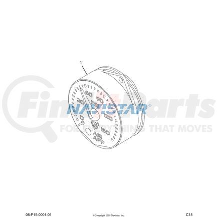 3533920C1 by NAVISTAR - INTERNATIONAL GAUGE ELTRNC RR AXL TEMP(F)DIN