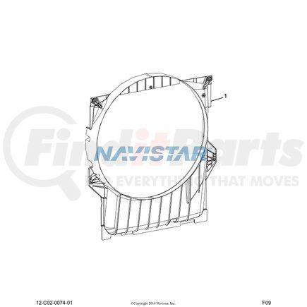 2601786C91 by NAVISTAR - INTERNATIONAL SHROUD,REBALANCED LOW CAB FAN