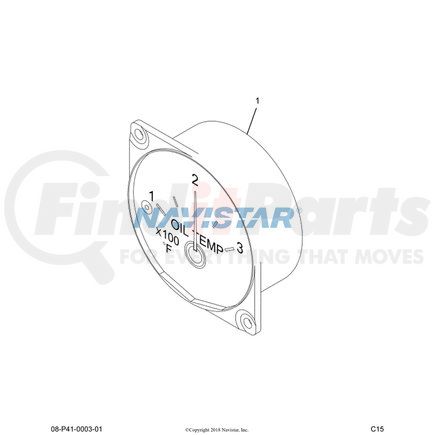 3533886C1 by NAVISTAR - Engine Oil Temperature Gauge