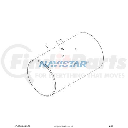 2516128C91 by NAVISTAR - TANK,FUEL, 26IN,