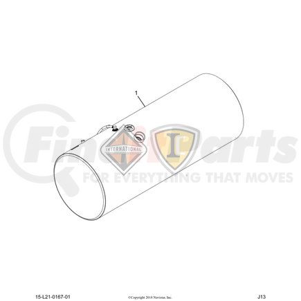 6114429C93 by NAVISTAR - TANK,FUEL , LEFT