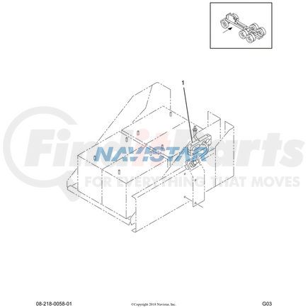 1666784C1 by NAVISTAR - Battery Hold Down Frame