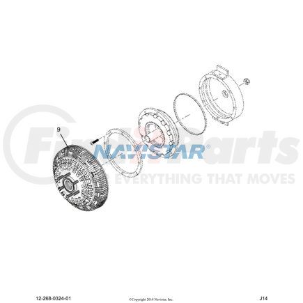 HOR995557 by NAVISTAR - Engine Cooling Fan Clutch