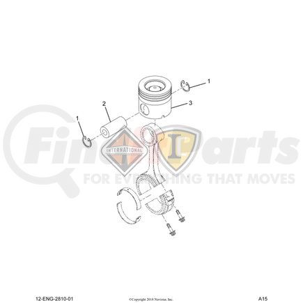 2516365C91 by NAVISTAR - Engine Piston Kit