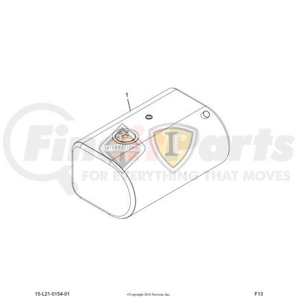 4035657C91 by NAVISTAR - TANK,FUEL , LSM 50G 16INCH  D-