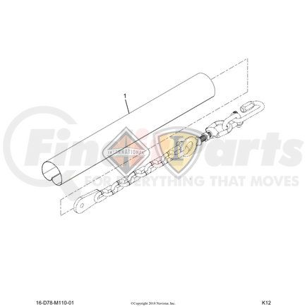 2510020C1 by NAVISTAR - Tailgate Support Cable