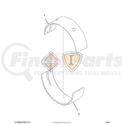 2513464C92 by NAVISTAR - KIT, MAIN BEARING