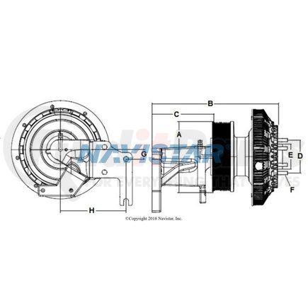 HOR99A9635 by NAVISTAR - Engine Cooling Fan Clutch