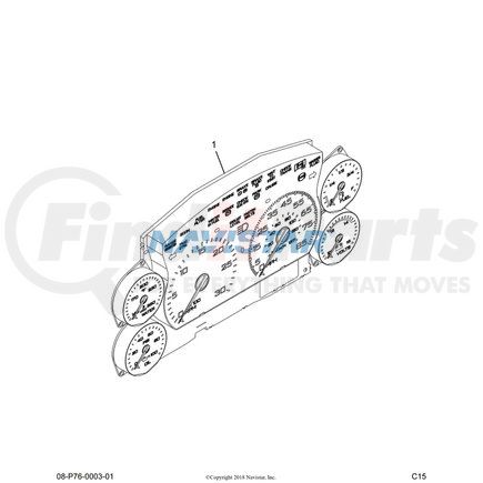 3581057C93 by NAVISTAR - INTERNATIONAL SPEEDOMETER & TACH HEAD ASM*CE