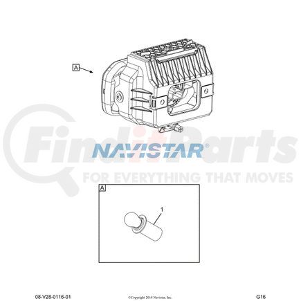 2516752C1 by NAVISTAR - BUCKET,BULB,12V 2