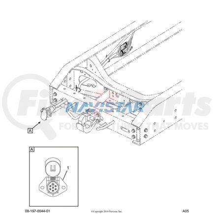 2589402C1 by NAVISTAR - Trailer Wiring Receptacle