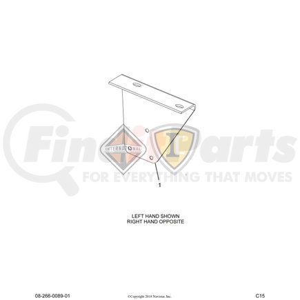 436296C1 by NAVISTAR - Tail Light Bracket