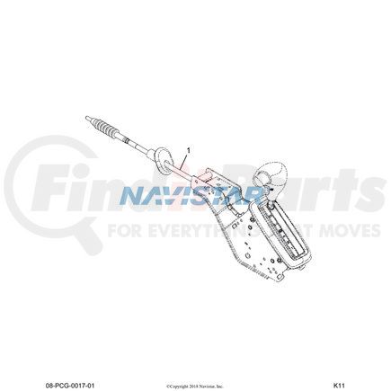 2600610C1 by NAVISTAR - INTERNATIONAL CABLE TRAN SHIFT 70" W/BOOT