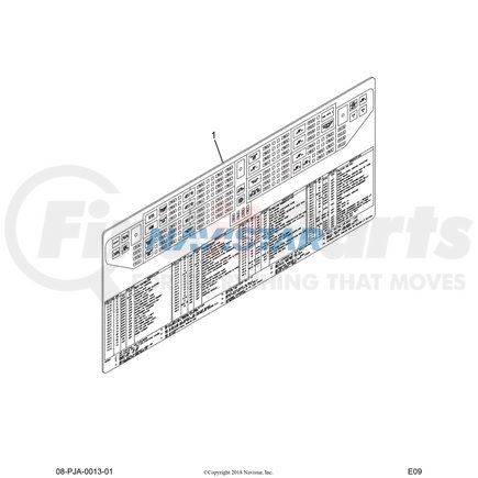 3823385C8 by NAVISTAR - Fuse Box Label