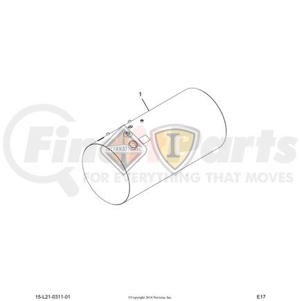 2516187C91 by NAVISTAR - TANK,FUEL, 26IND,