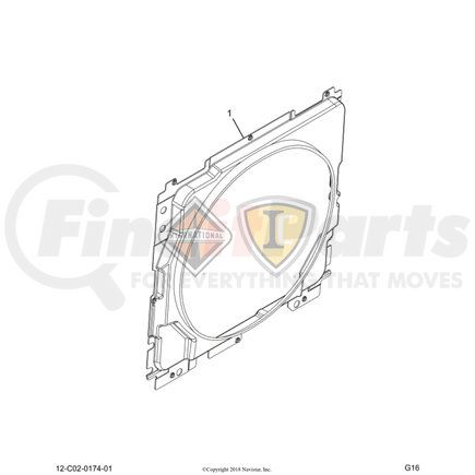 4060021C1 by NAVISTAR - SHROUD, FAN,