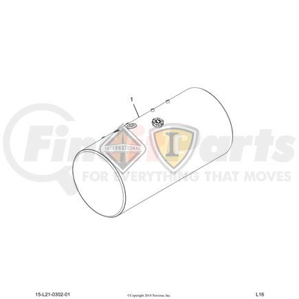 2516142C91 by NAVISTAR - TANK,FUEL, 26IN,