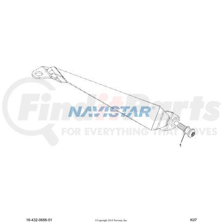 3554368C1 by NAVISTAR - INTERNATIONAL BOLT TORX M12X1.7X54 SEAT BELT