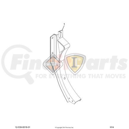 598043C1 by NAVISTAR - INTERNATIONAL BRACKET FUEL TANK