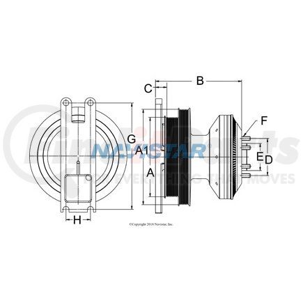 HOR99A9189 by NAVISTAR - Engine Cooling Fan Clutch