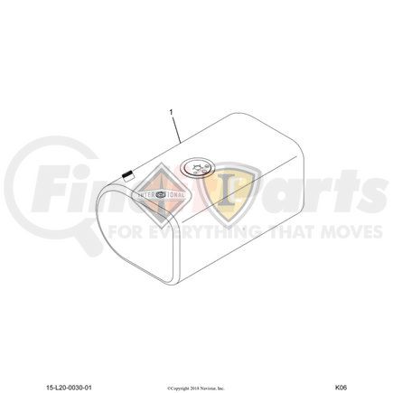 3848201C91 by NAVISTAR - INTERNATIONAL TANK FUEL  70 GAL D-STYLE RSM