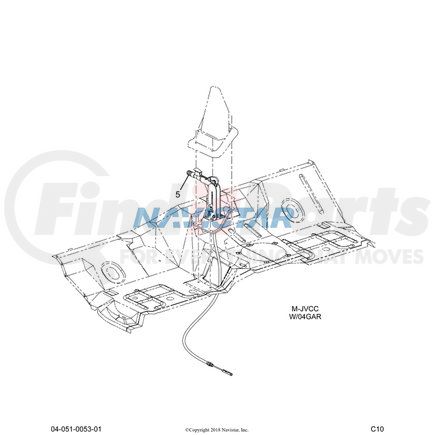 2588131C1 by NAVISTAR - Parking Brake Cable Clip