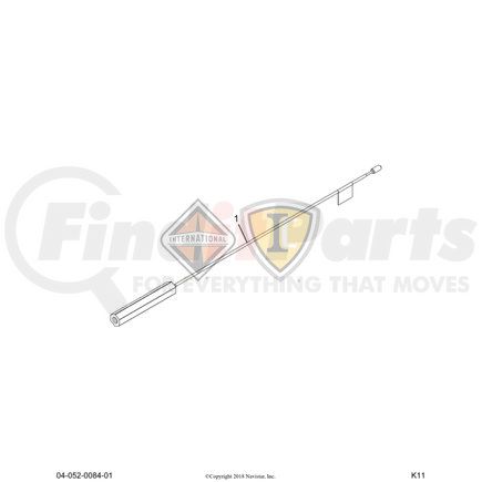 3884168C1 by NAVISTAR - INTERNATIONAL CABLE PRK BRAKE INT. 33.06 IN