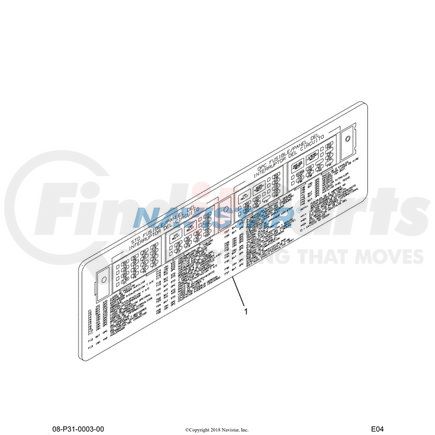 3588090C6 by NAVISTAR - Fuse Box Label