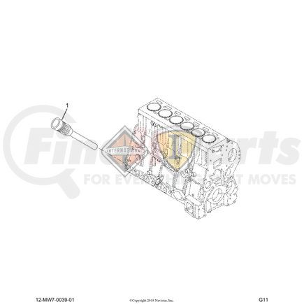 2597508C1 by NAVISTAR - INTERNATIONAL PIPE LUBE OIL FEED